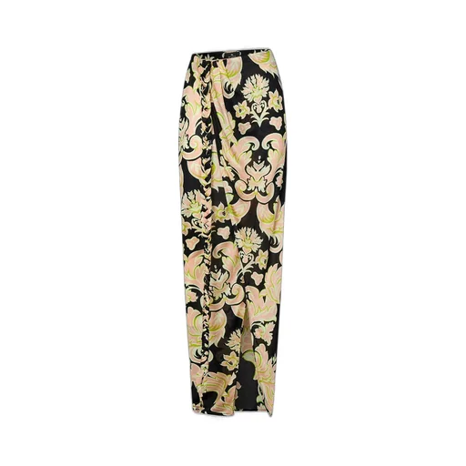 Floral Printed Wrap Maxi Skirt