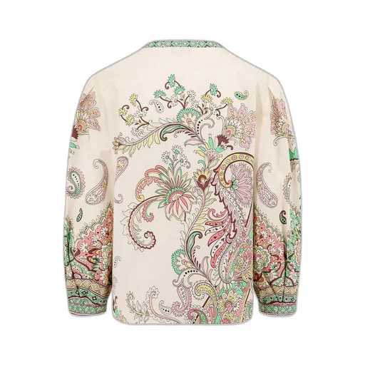 Paisley Printed V-Neck Blouse