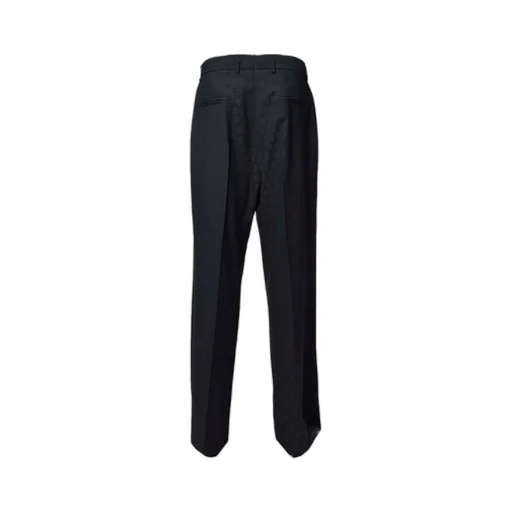 Pattern-Jacquard Wide-Leg Trousers