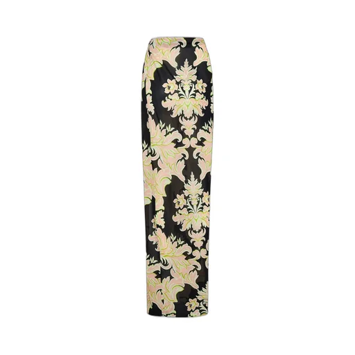 Floral Printed Wrap Maxi Skirt
