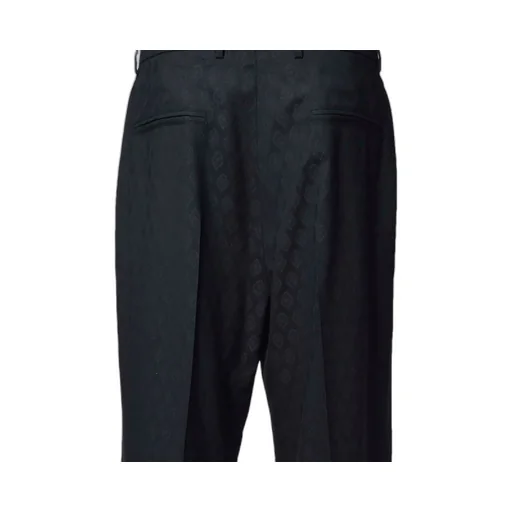 Pattern-Jacquard Wide-Leg Trousers