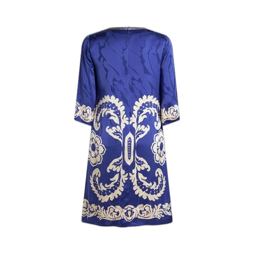 Paisley Printed Crewneck Dress