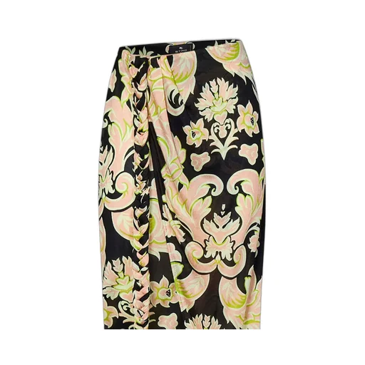 Floral Printed Wrap Maxi Skirt
