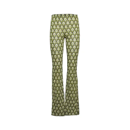 Floral-Printed Mid-Rise Flared Trousers