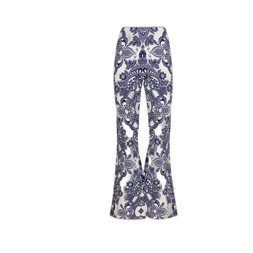 Lace-Motif Knit Trousers