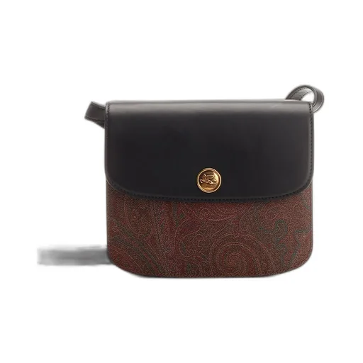 Paisley Printed Logo Plaque Crossbody Bag