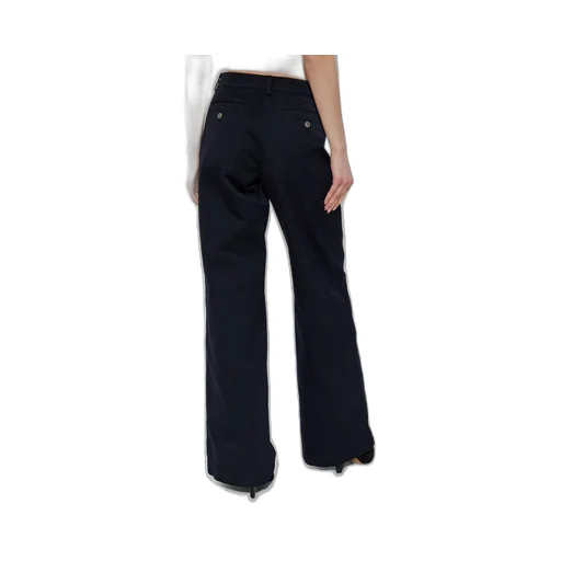 Plain-Coloured Wide Leg Trousers