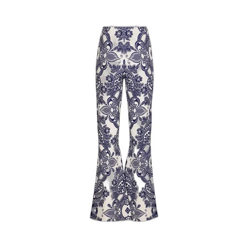 Lace-Motif Knit Trousers