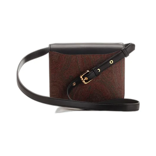 Paisley Printed Logo Plaque Crossbody Bag