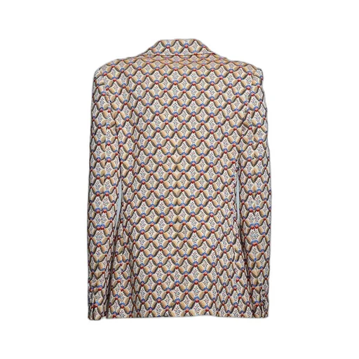 Pattern Jacquard Double-Breasted Jacket