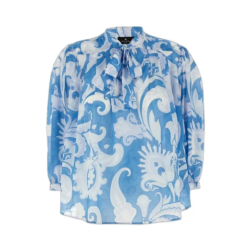 Paisley Printed Bow Detailed Blouse