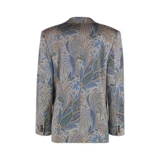 Double Breasted Paisley Jacquard Jacket
