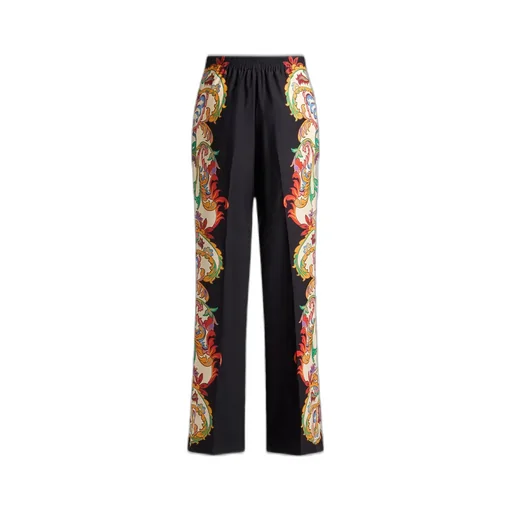 Bandana Bouquet Printed Straight-Leg Trousers