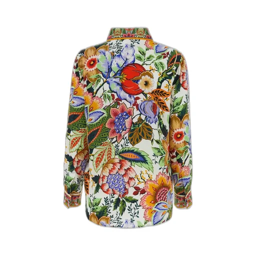 Floral Printed Long-Sleeved Shirt
