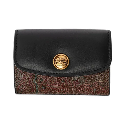 Paisley-Jacquard Foldover Top Wallet