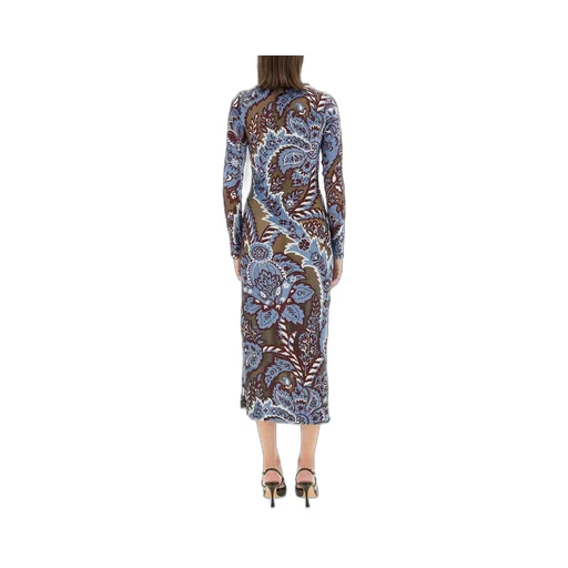 Jacquard Velvet Tulle Dress