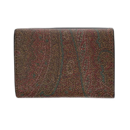Paisley-Jacquard Foldover Top Wallet