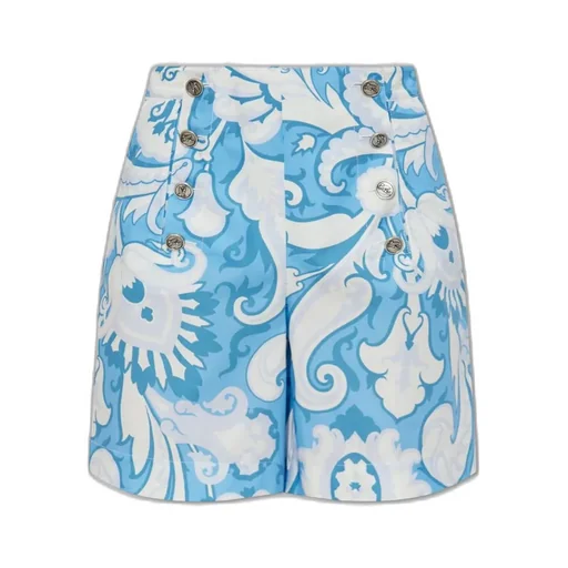 Paisley-Printed Wide-Leg Shorts