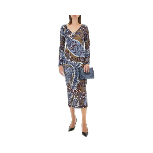 Jacquard Velvet Tulle Dress