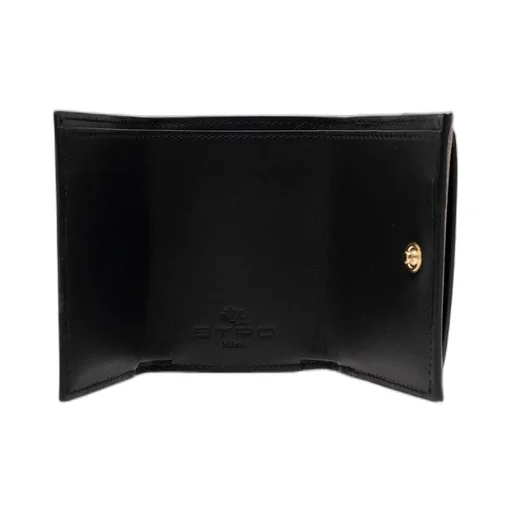 Paisley-Jacquard Foldover Top Wallet