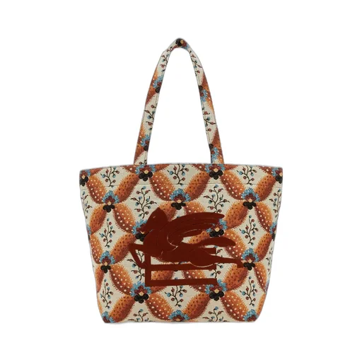 All-Over Floral-Jacquard Medium Tote Bag