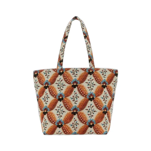 All-Over Floral-Jacquard Medium Tote Bag