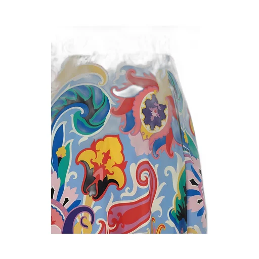 Flared Hem Paisley Skirt