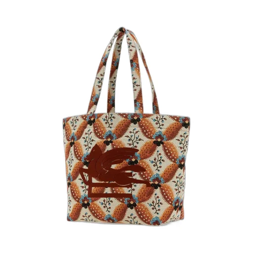 All-Over Floral-Jacquard Medium Tote Bag