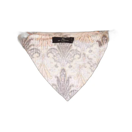 Graphic-Printed V-Neck Knitted Jumper