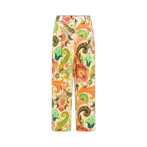Paisley-Printed Straight-Leg Trousers