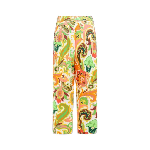 Paisley-Printed Straight-Leg Trousers