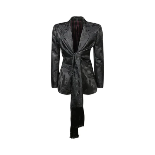 Scarf-Detailed Jacket
