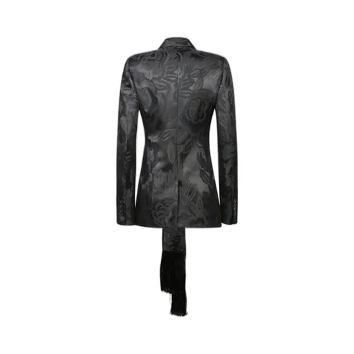 Scarf-Detailed Jacket