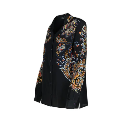 Paisley-Printed Long-Sleeved Shirt