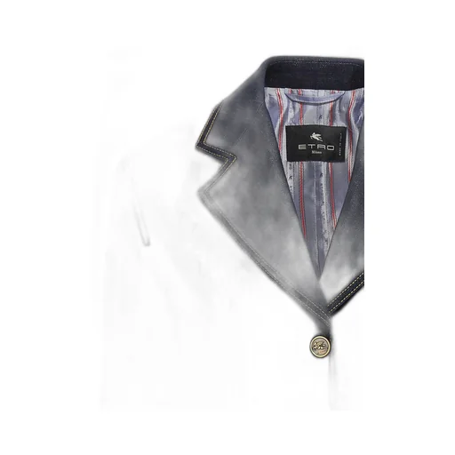Single-Breasted Long-Sleeved Denim Blazer