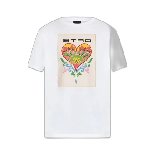 Motif Embroidered Crewneck T-Shirt