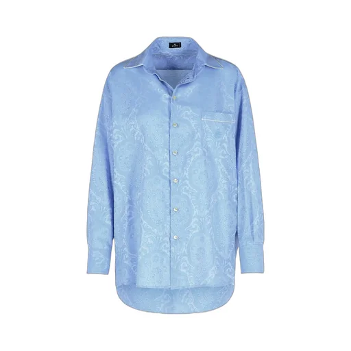 Paisley Jacquard Long-Sleeved Shirt