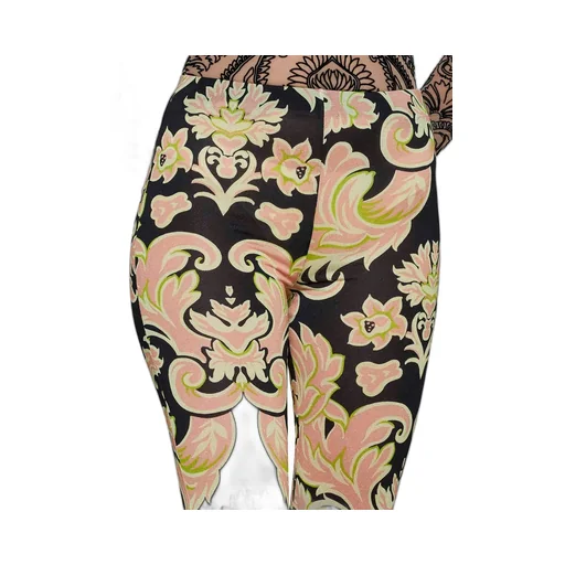 Floral Printed Flared-Leg Trousers