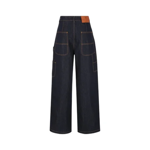 Stitched Wide-Leg Jeans