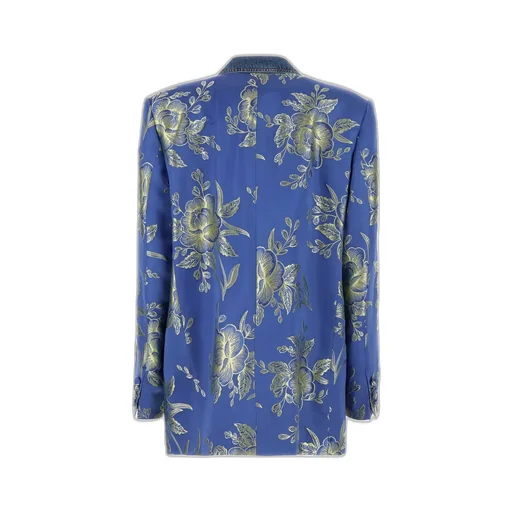 Floral Pattern Double-Breasted Jacket