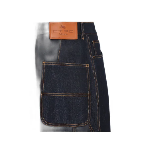 Stitched Wide-Leg Jeans