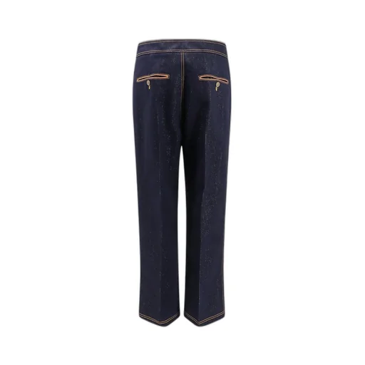 Straight-Leg Stitched Jeans