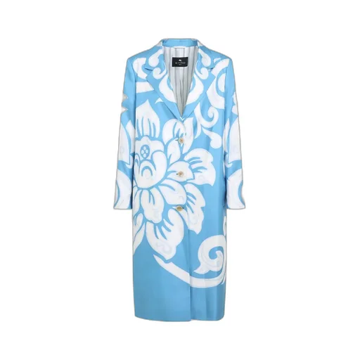 Single Breasted Graphic Printed Coat