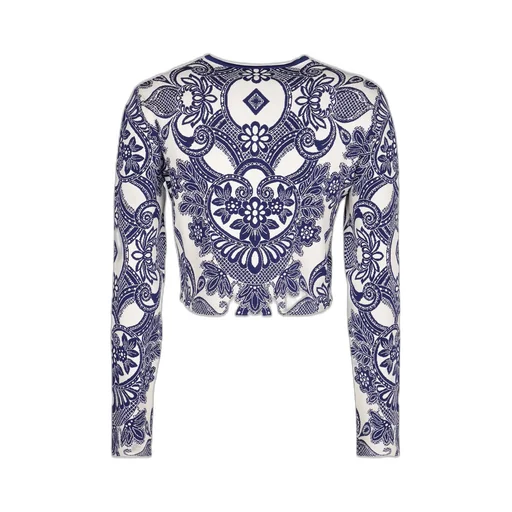 Two-Tone Cropped Cardigan