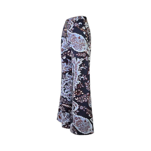 Paisley Printed Flared Jeans