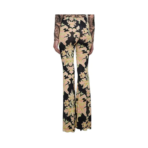 Floral Printed Flared-Leg Trousers
