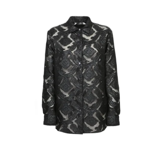 Floral Embroidered Buttoned Shirt