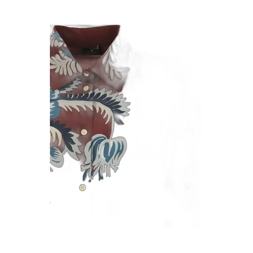Floral-Printed Curved Hem Shirt