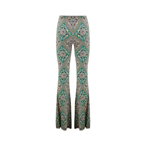 Floral Printed Flared Trousers