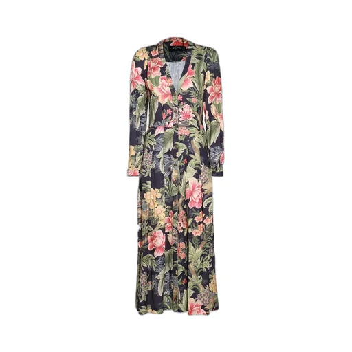 Floral-Printed V-Neck Shirt Dress